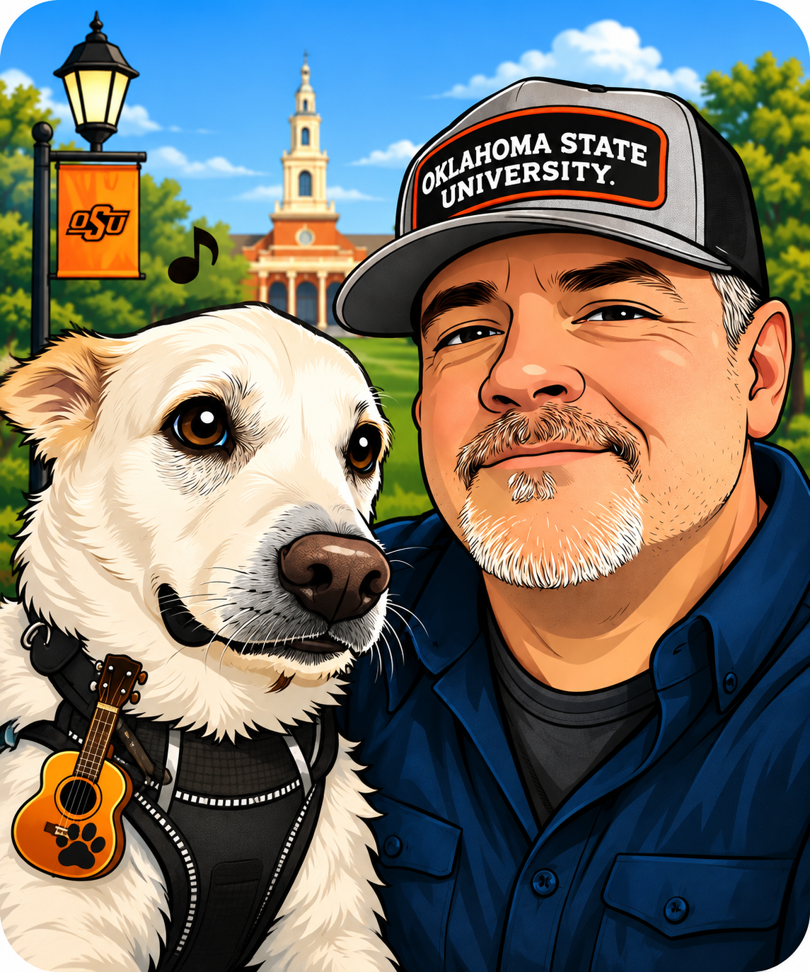 Michael Gresham with his dog